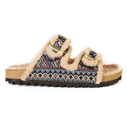 SANDALIA ZIPOLITE INVIERNO/ ZAPOTECA BORREGO BEIGE