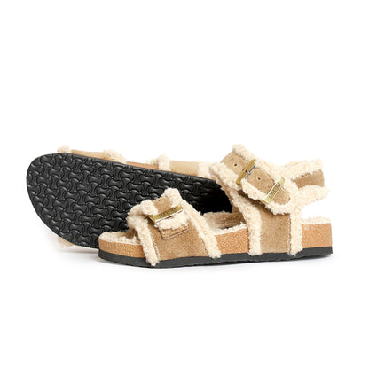 SANDALIA COZUMEL KIDS GAMUZA BORREGO BEIGE