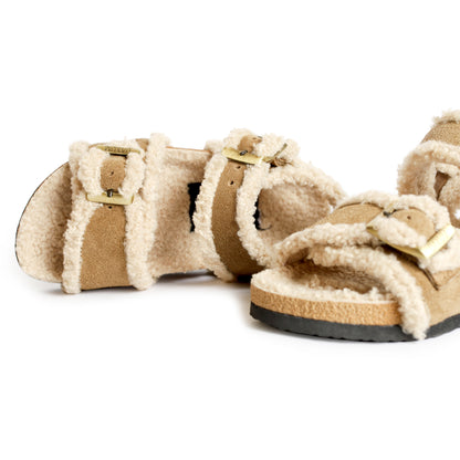 SANDALIA COZUMEL KIDS GAMUZA BORREGO BEIGE