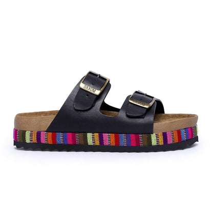 SANDALIAS ZIPOLITE MIXTECA NEGRO