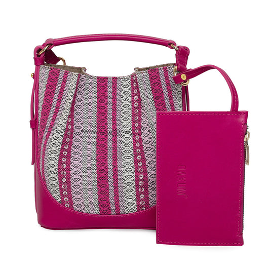 BOLSA AURORA TEJIDO FUCSIA