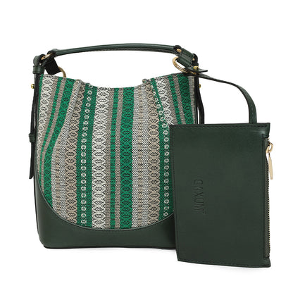 BOLSA AURORA TEJIDO VERDE