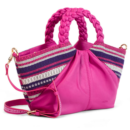 BOLSA LA FALDA TEJIDO FUCSIA