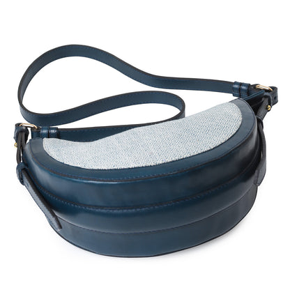 BOLSA LUNA TEJIDO AZUL