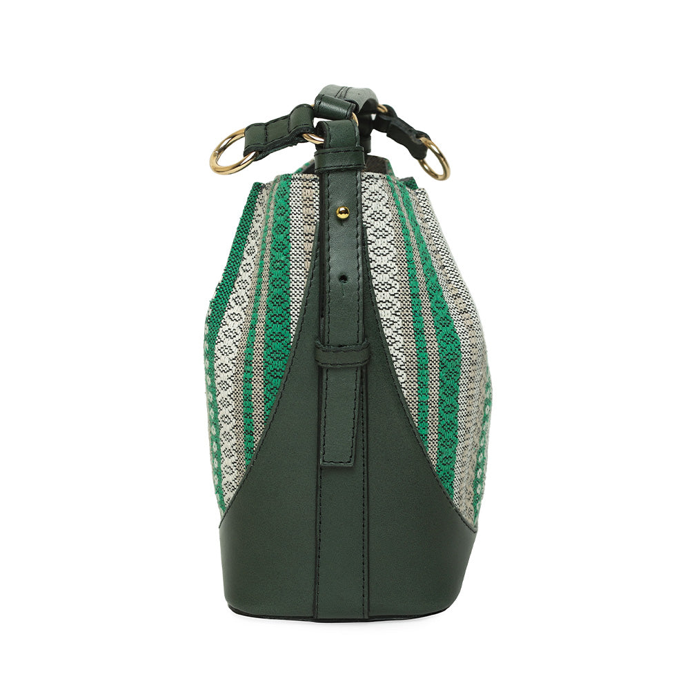 BOLSA AURORA TEJIDO VERDE