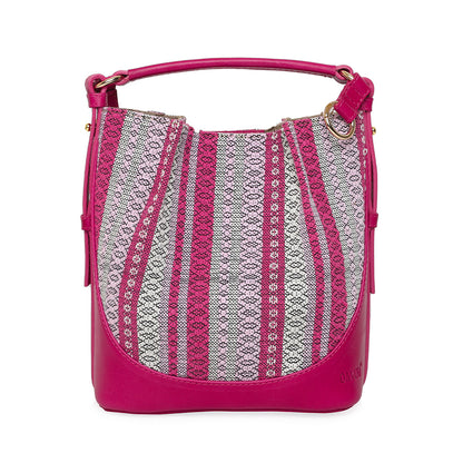 BOLSA AURORA TEJIDO FUCSIA