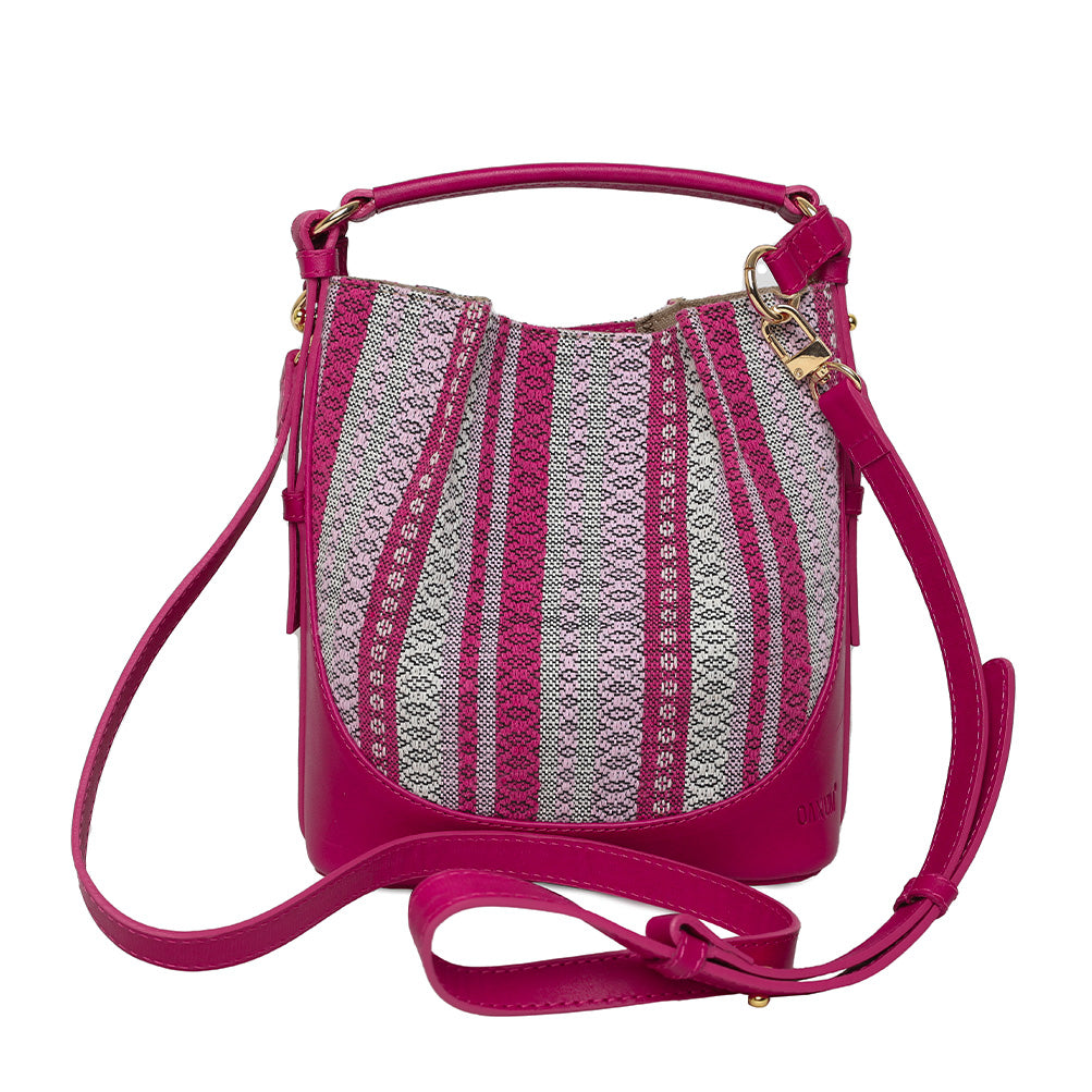 BOLSA AURORA TEJIDO FUCSIA