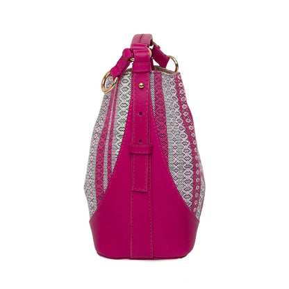 BOLSA AURORA TEJIDO FUCSIA